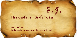 Hrncsár Grácia névjegykártya